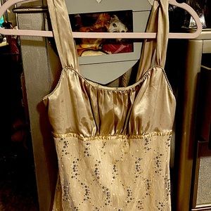 NWT Byline Byer gold lace overlay camisole medium